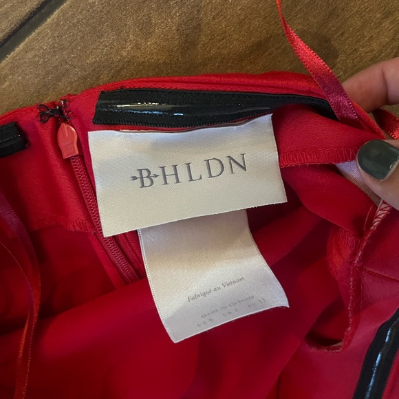 BHLDN Ruby Twist Halter Satin Gown Size 0 - Picture 4 of 4